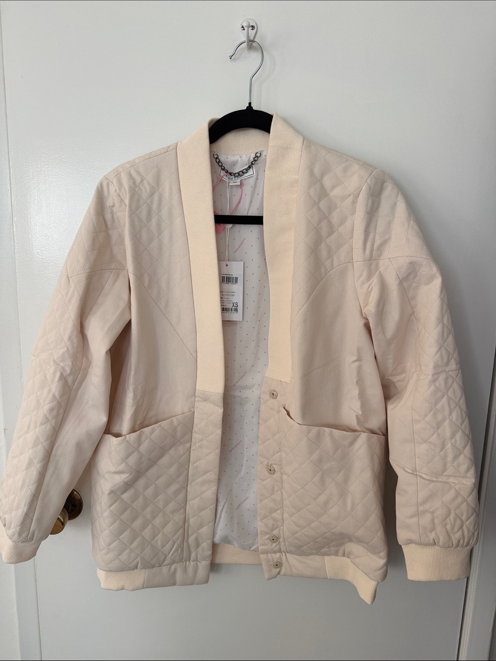 Belle & Bloom Over It Cotton Quilted Bomber Jacket